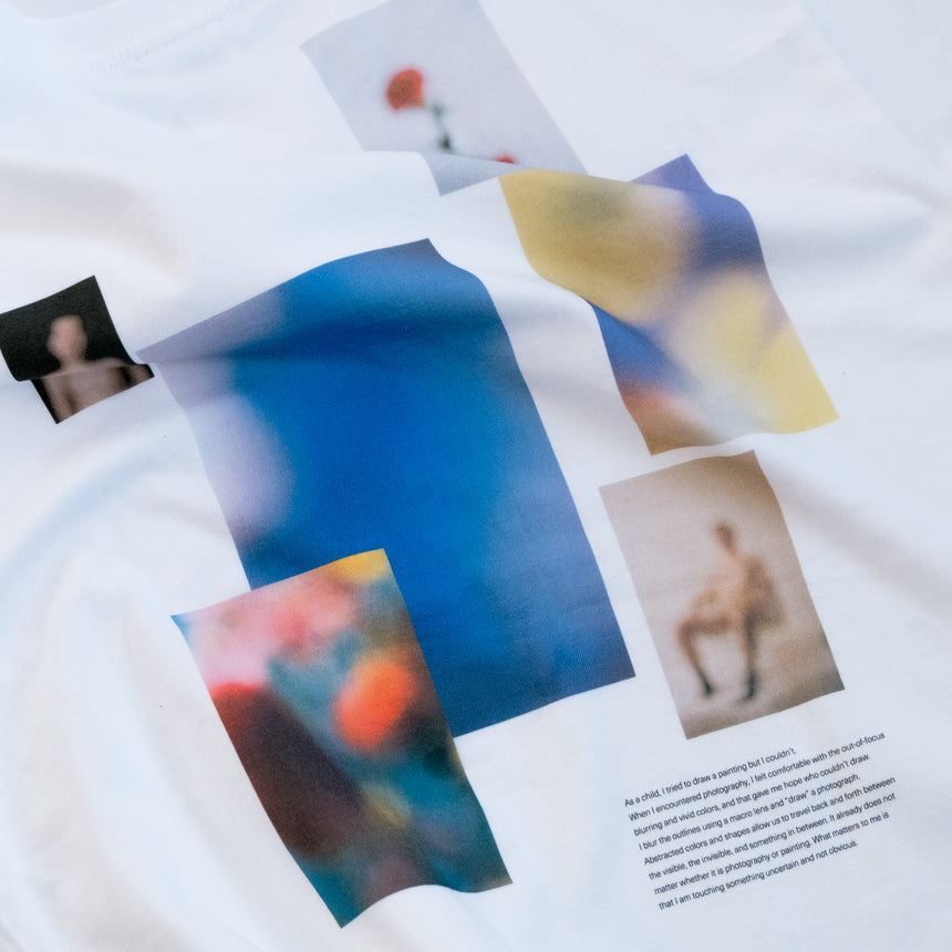 Printed T-shirt (back print) from "私は絵が描けない" / 北岡稔章