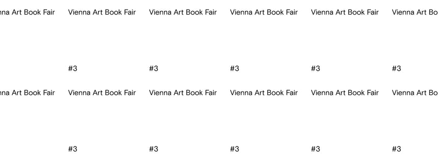 Vienna Art Book Fair #3 に出展します
